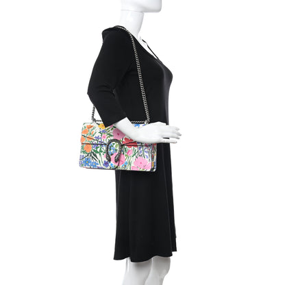 Gucci X KEN SCOTT New Shangai Calfskin Jardin D'Avril Floral Print Small Dionysus Shoulder Bag Ivory Pink 2 of 8