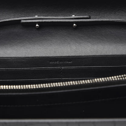 Saint Laurent Crocodile Embossed Calfskin Monogram Chain Wallet Black 7 of 9