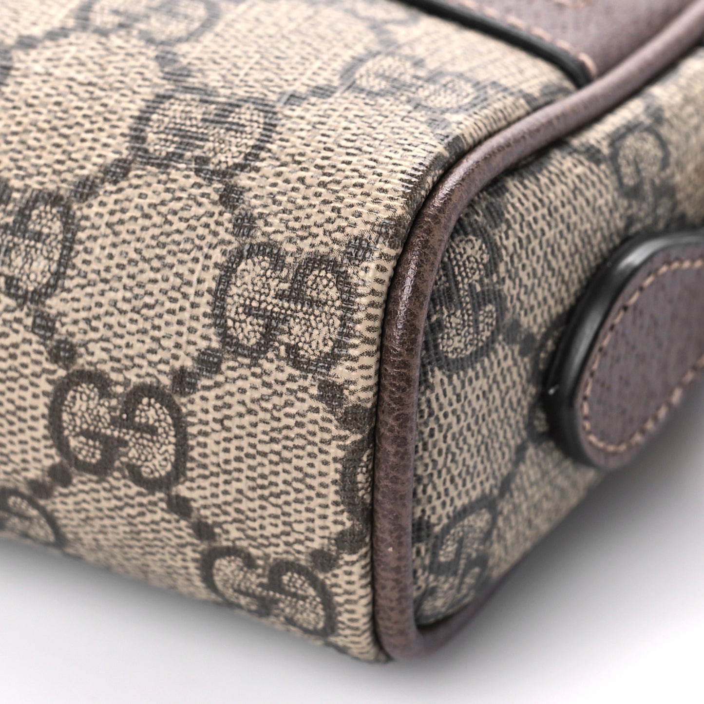GG Supreme Monogram Web Mini Ophidia Shoulder Bag Brown