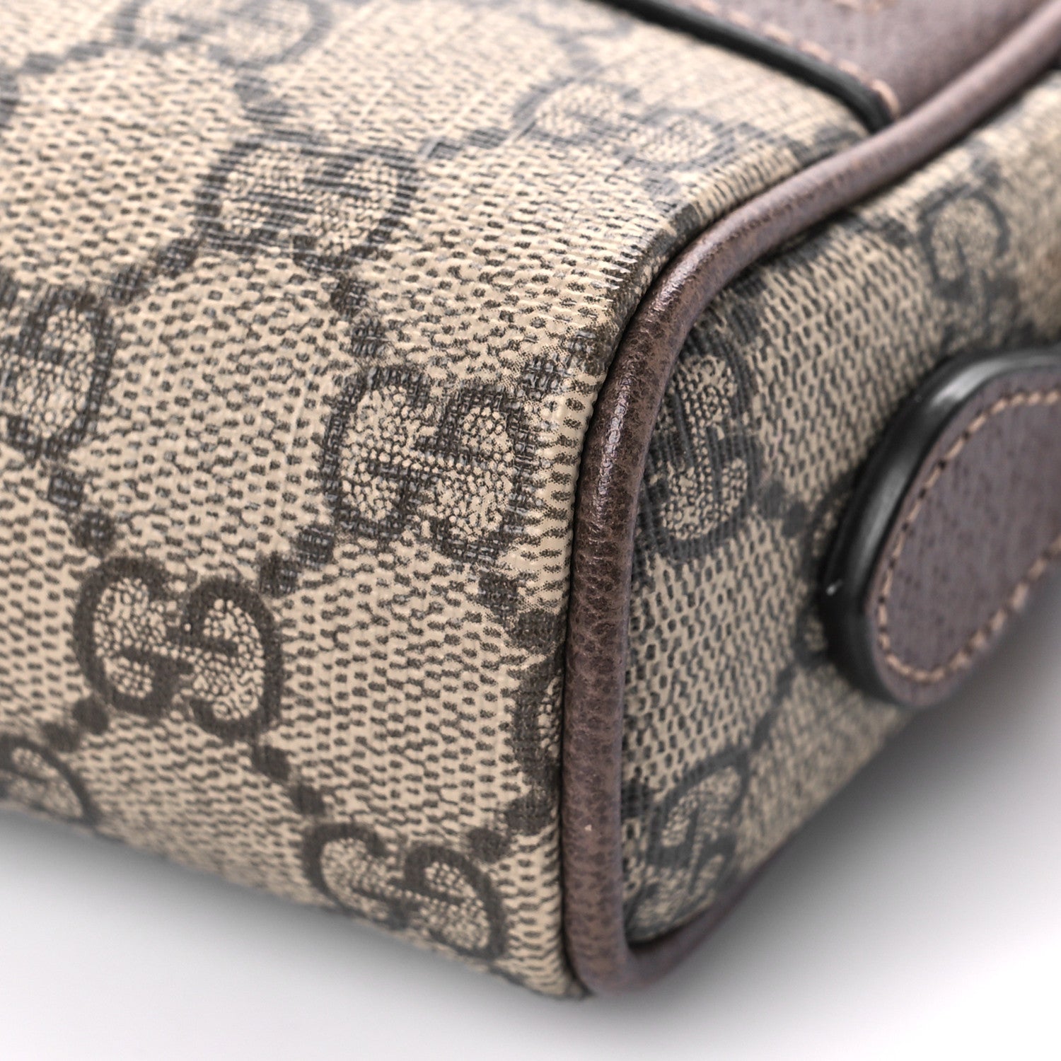 Gucci GG Supreme Monogram Web Mini Ophidia Shoulder Bag Brown 9 of 9