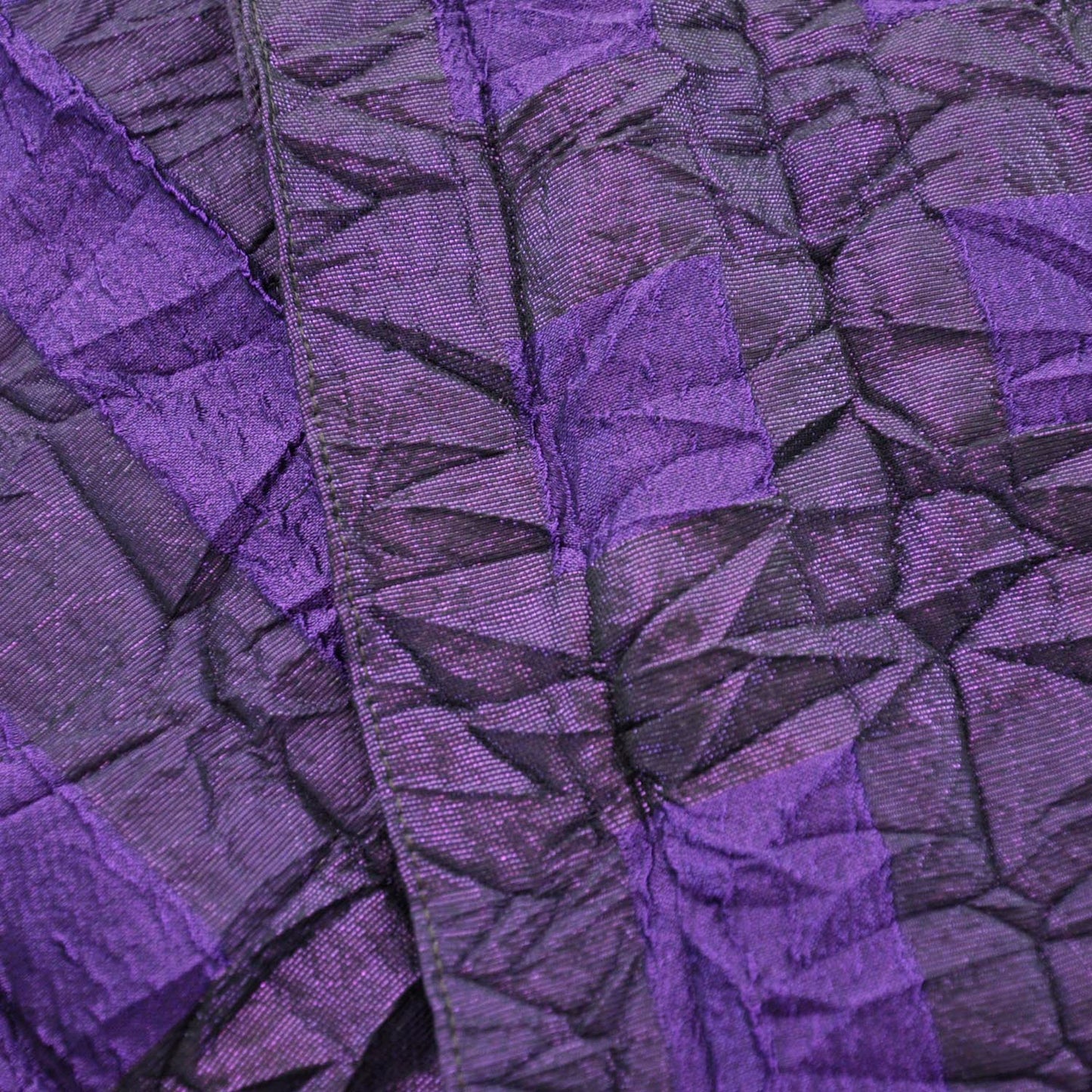 Metallic Check Scarf Purple