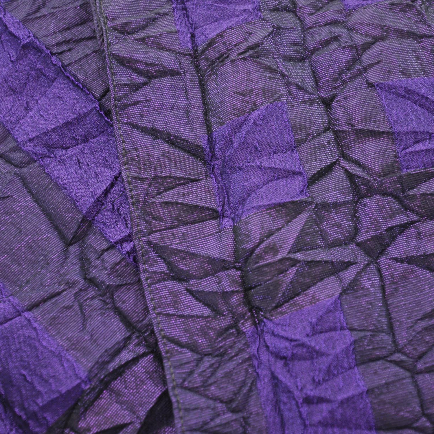 Burberry Metallic Check Scarf Purple 3 of 5