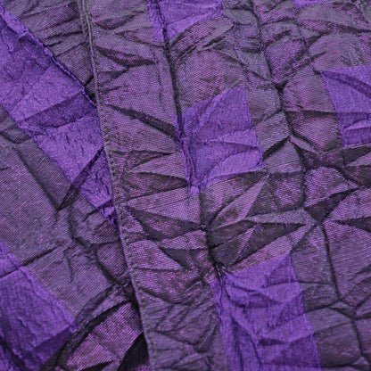 Burberry Metallic Check Scarf Purple 3 of 5