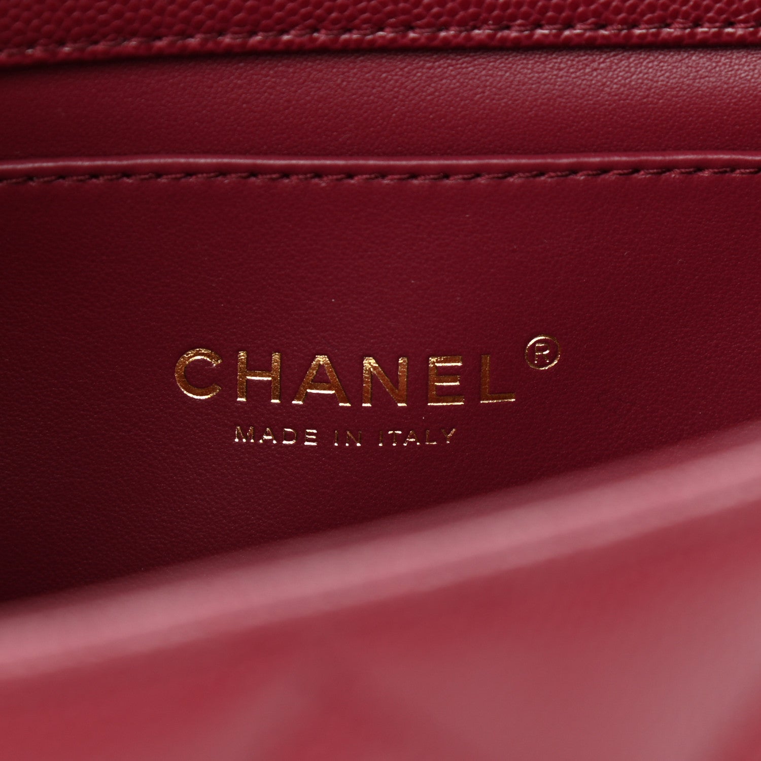 Chanel Caviar Quilted Coco First Flap Burgundy 6 of 11