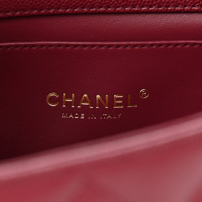 Chanel Caviar Quilted Coco First Flap Burgundy 6 of 11