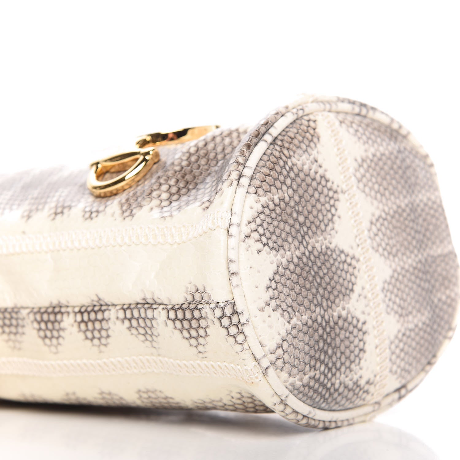 Gucci Snakeskin Mini Zumi Bucket Bag Grey 6 of 9