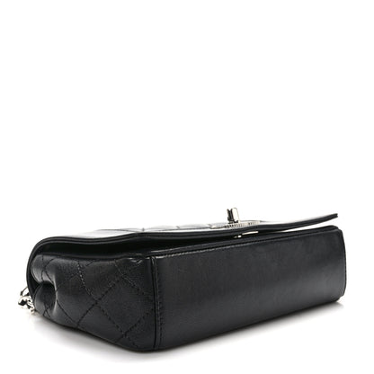 Chanel Sheepskin Quilted Medium Vintage Mademoiselle Flap Black 4 of 10