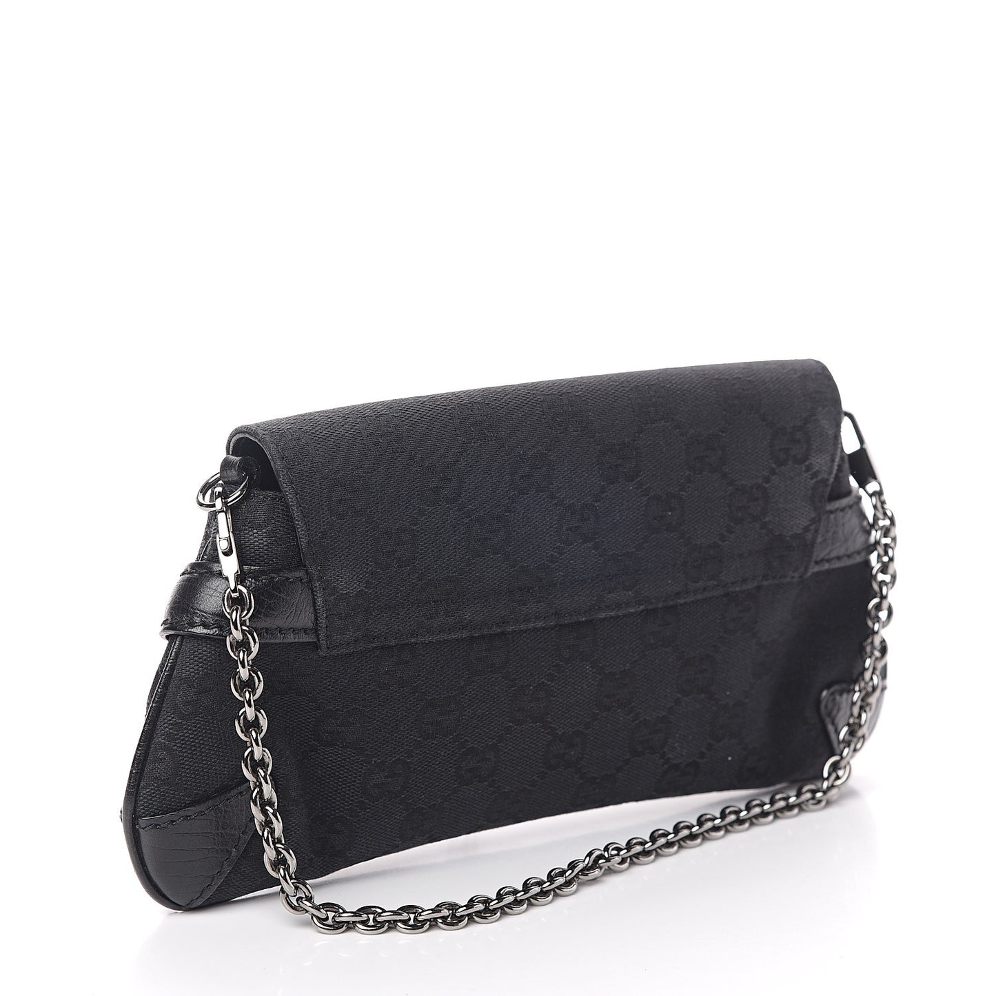 Monogram Horsebit Chain Clutch Black