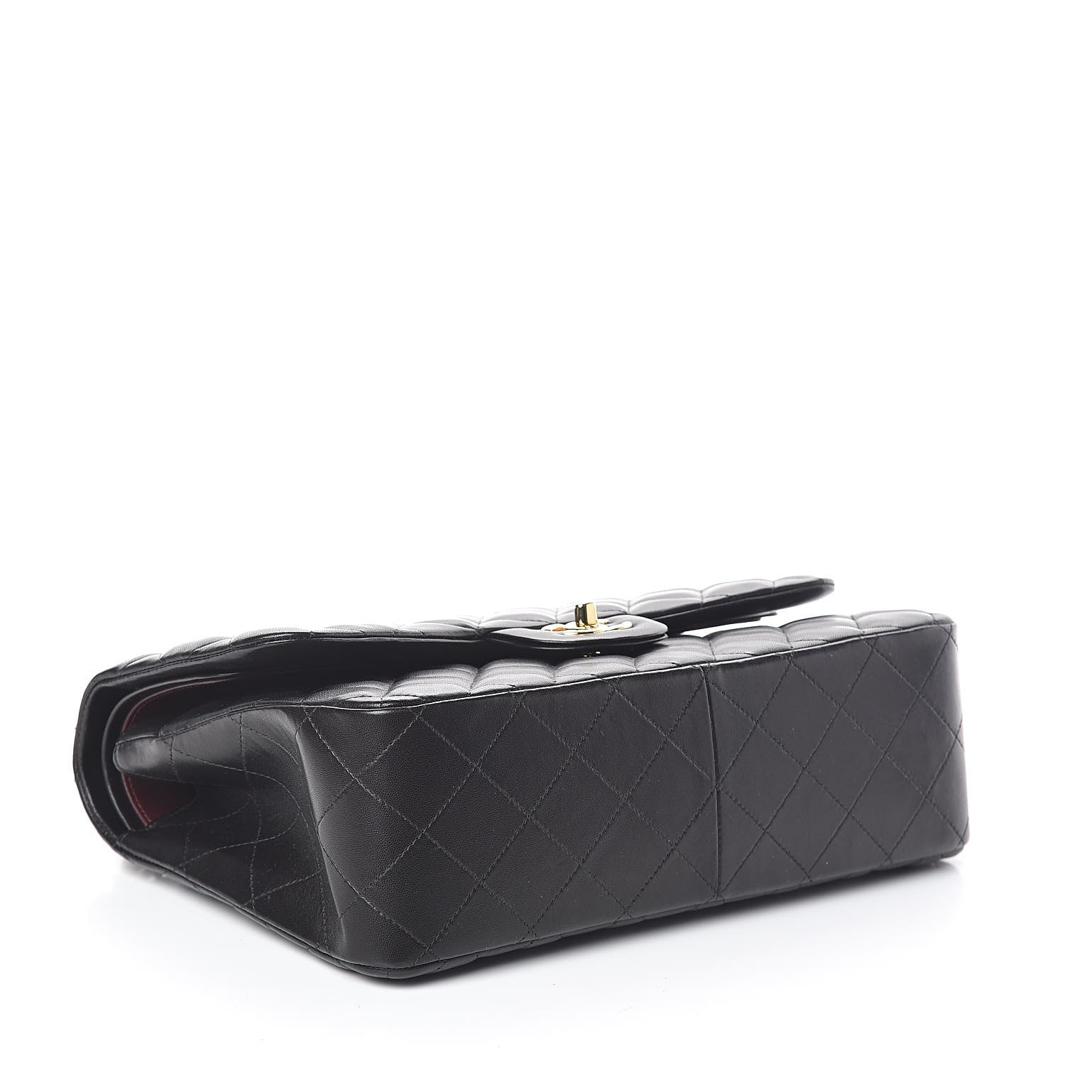 Chanel Lambskin Quilted Jumbo Double Flap Black 4 of 10