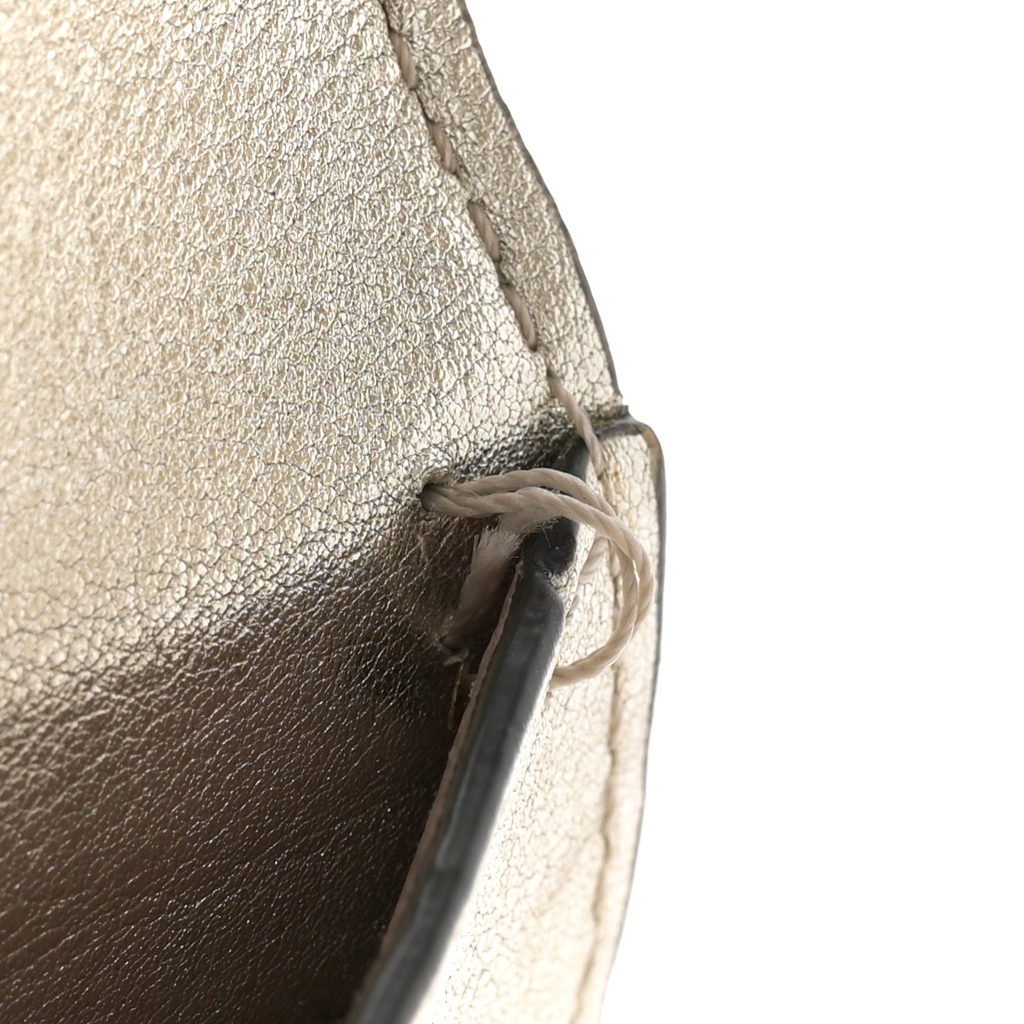 Metallic Calfskin Small VSling Shoulder Bag Gold