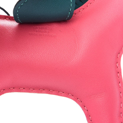 Hermes Milo Lambskin Grigri Rodeo Horse Bag Charm MM Rose Azalee Malachite Lime Celeste 3 of 3