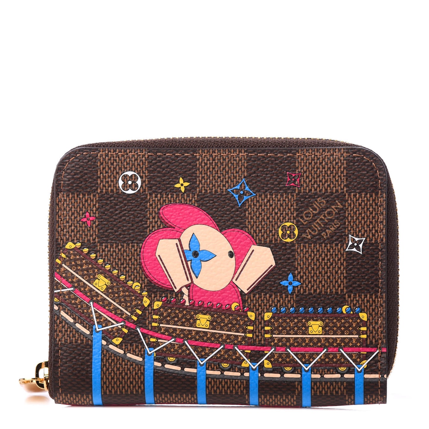 Damier Ebene 2020 Christmas Animation Roller Coaster Zippy Coin Purse Pivoine