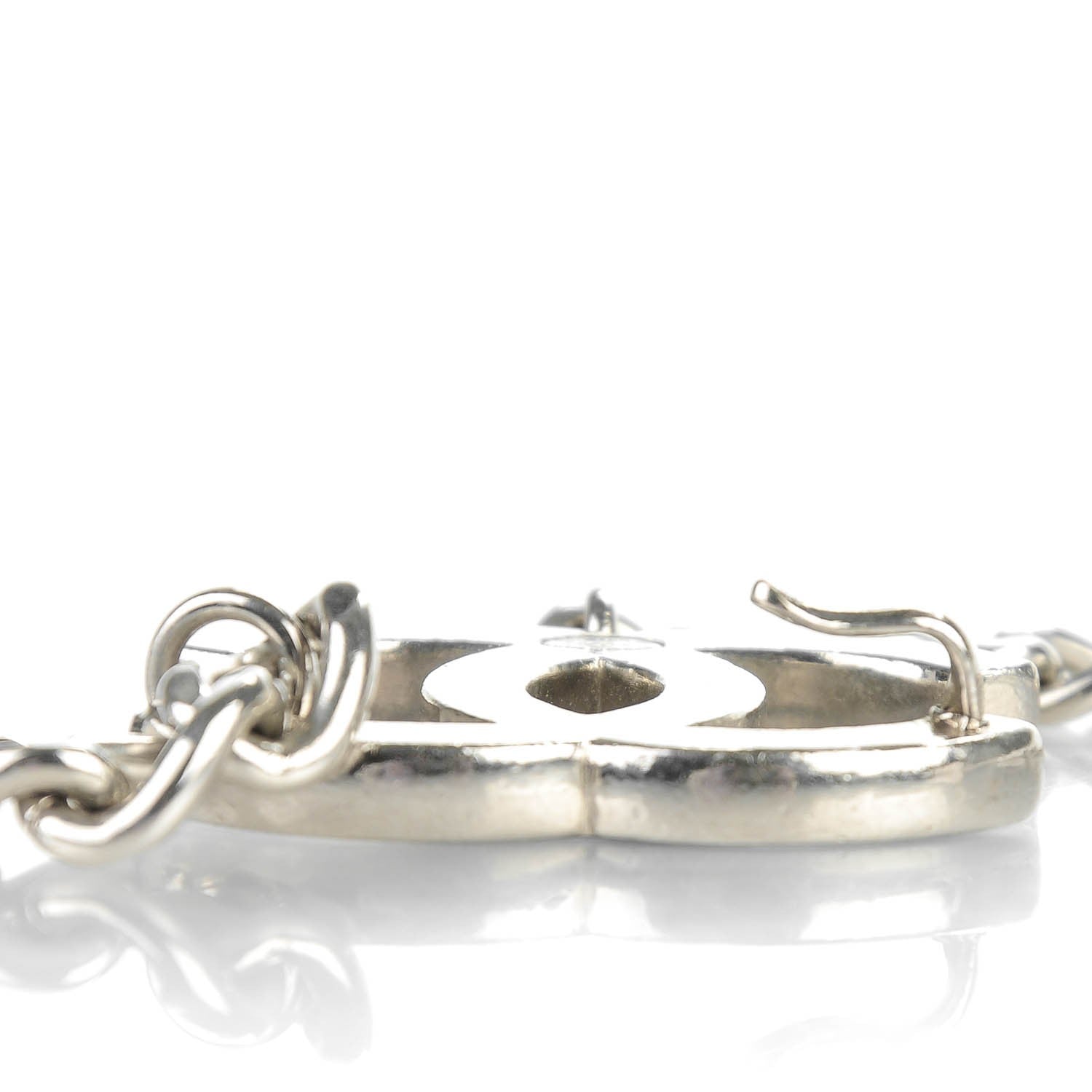 Chanel Enamel CC Chain Belt Silver Black 5 of 5