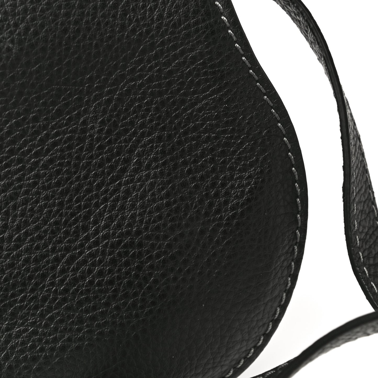 Calfskin Mini Marcie Round Crossbody Bag Black
