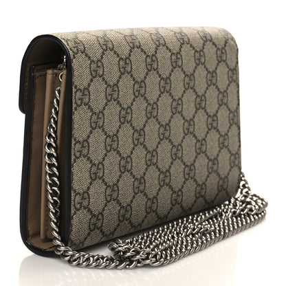 Gucci GG Supreme Monogram Mini Dionysus Chain Wallet Beige Taupe 3 of 10