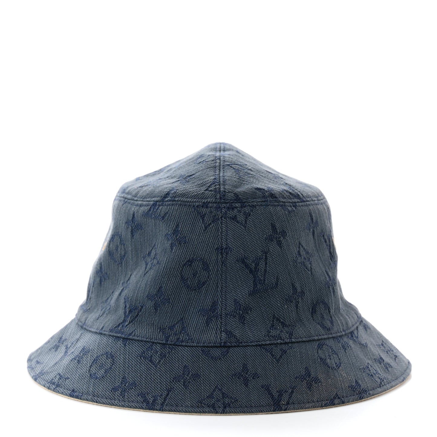 Monogram Denim Reversible Bucket Hat M Blue
