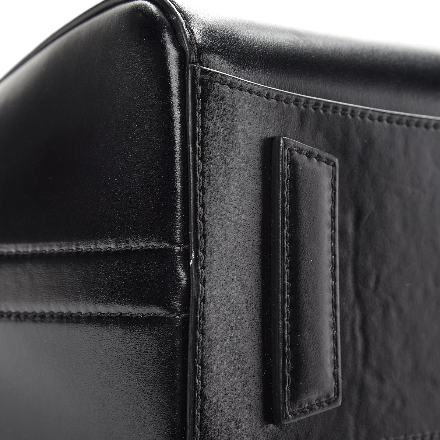 Shiny Lord Calfskin Small Antigona Black