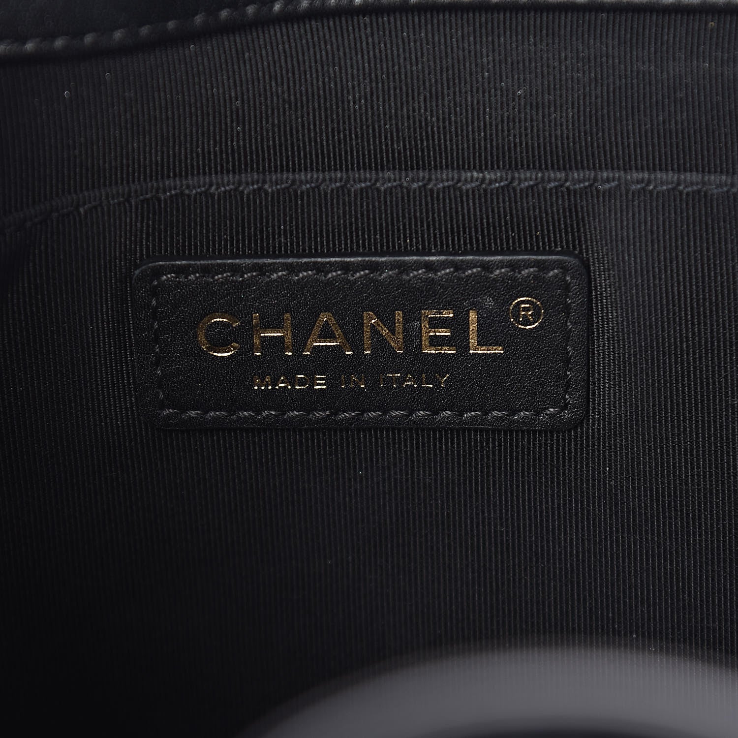 Chanel Calfskin Stitched Drawstring Bag Black 6 of 12