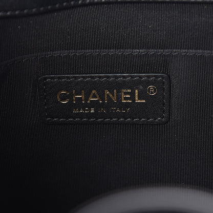 Chanel Calfskin Stitched Drawstring Bag Black 6 of 12