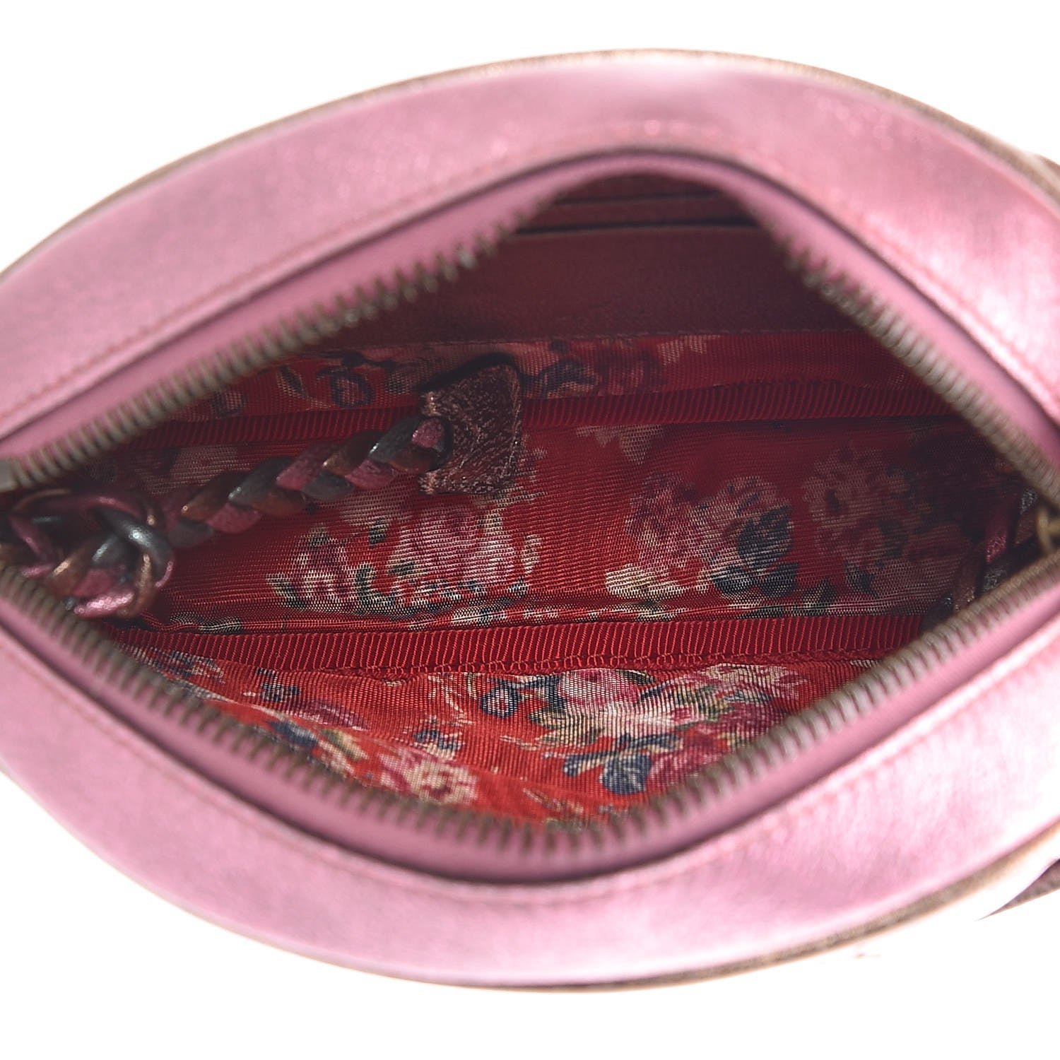 Gucci Laminated Nappa Trapuntata Mini Zumi Dome Shoulder Bag Rosa Lago Rame 5 of 10