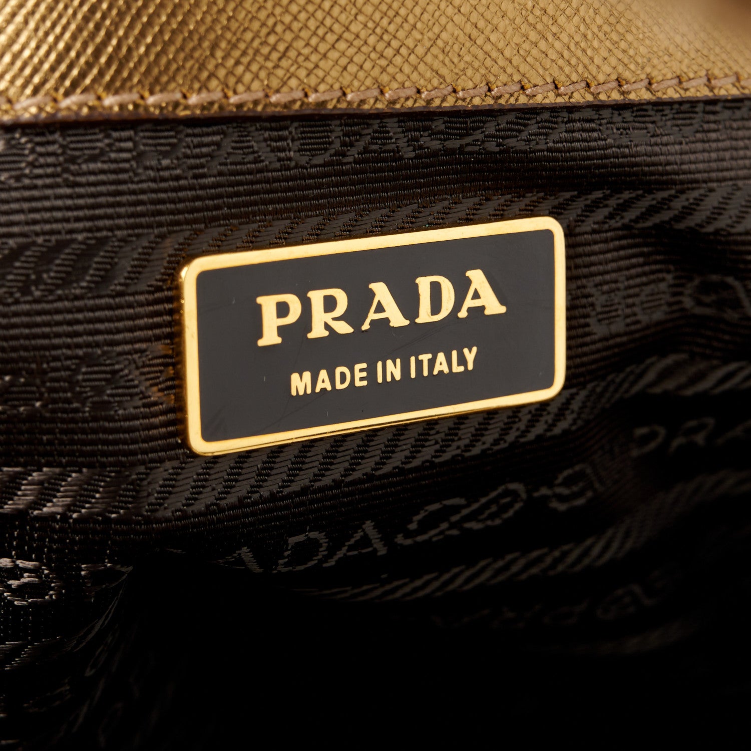 Prada Metallic Saffiano Canvas Rose Print Top Handle Bag Corda Rosso 6 of 11
