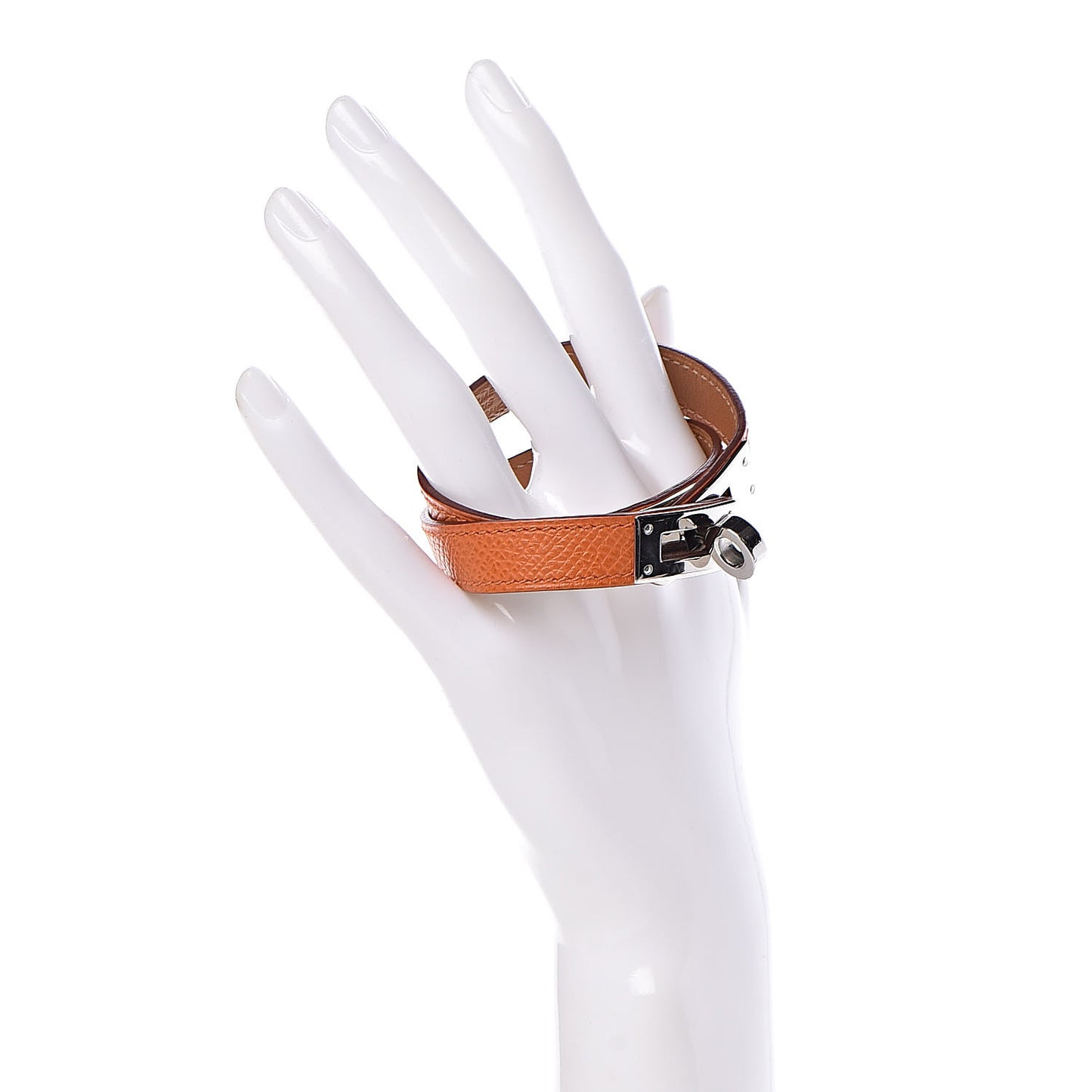 Epsom Kelly Double Tour Bracelet S Orange