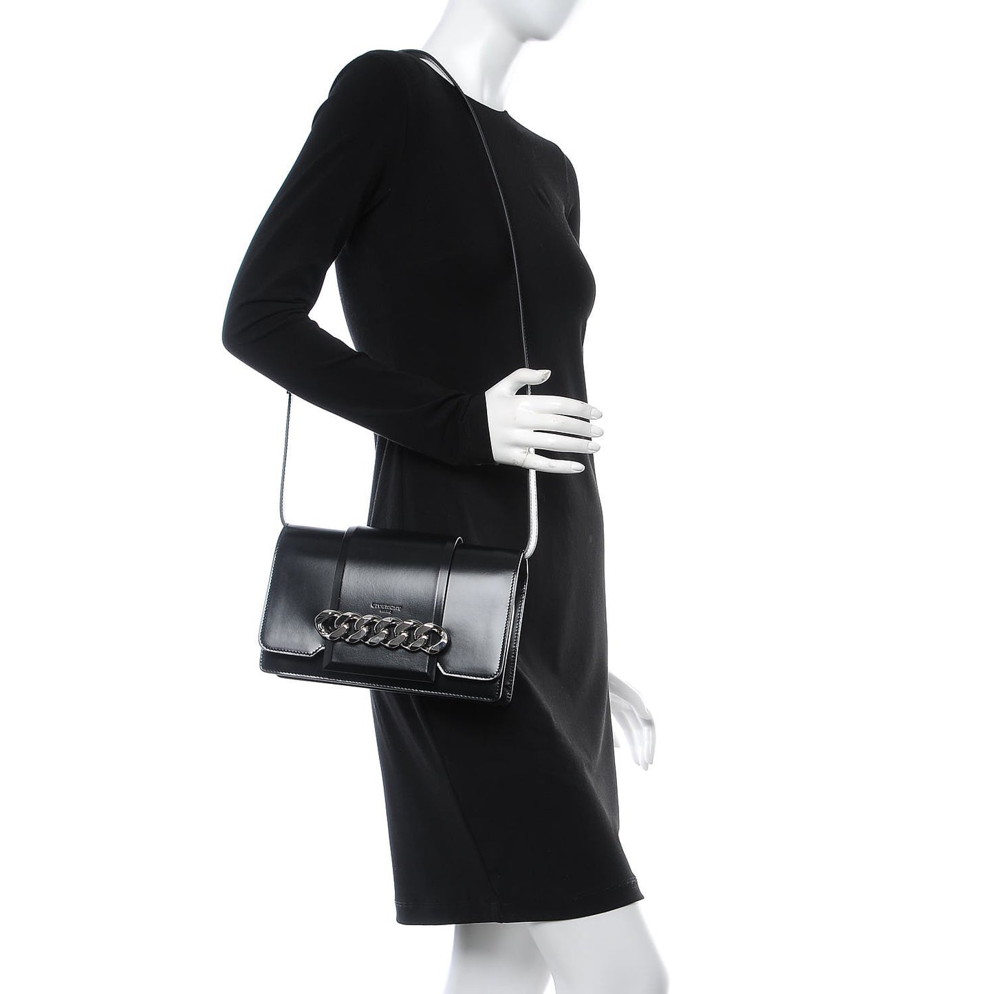 Calfskin Infinity Flap Bag Black