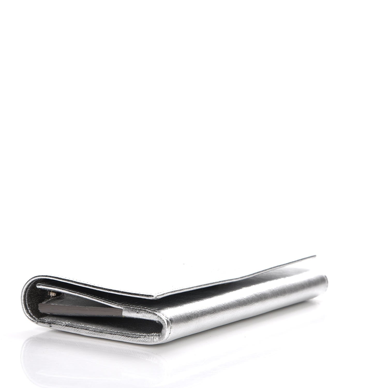 Saint Laurent Metallic Calfskin Belle De Jour Wallet Moon 4 of 8