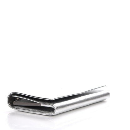 Saint Laurent Metallic Calfskin Belle De Jour Wallet Moon 4 of 8