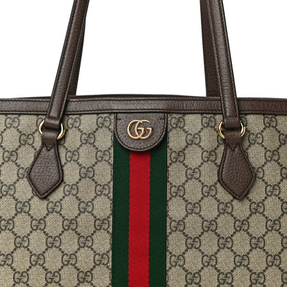 Gucci GG Supreme Monogram Medium Ophidia Shopping Tote Brown 9 of 13