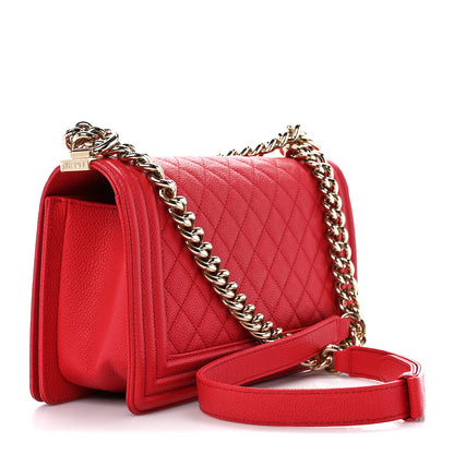 Chanel Caviar Quilted Medium Boy Flap Red 3 of 10