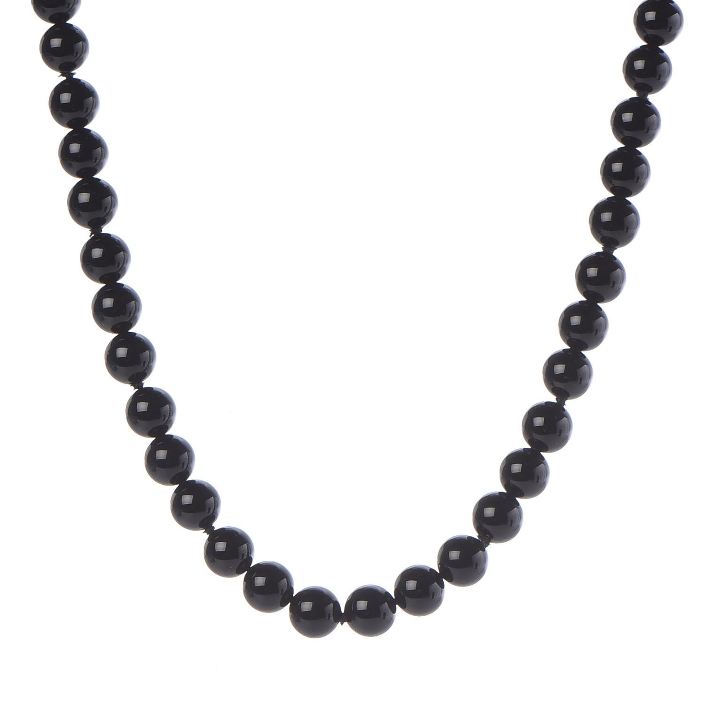 Sterling Silver Black Onyx Bead Toggle Necklace