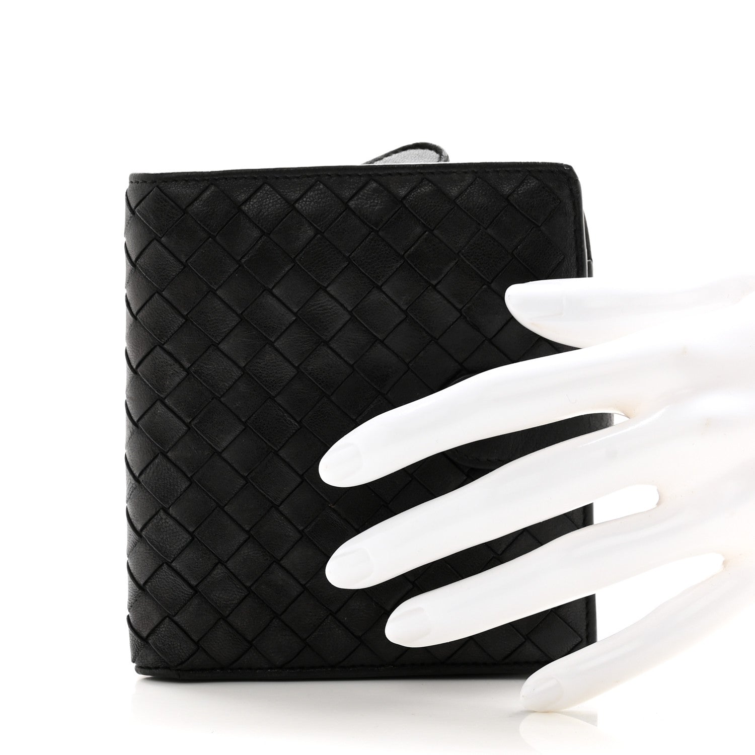 Bottega Veneta Nappa Intrecciato Snap Wallet Black 2 of 9