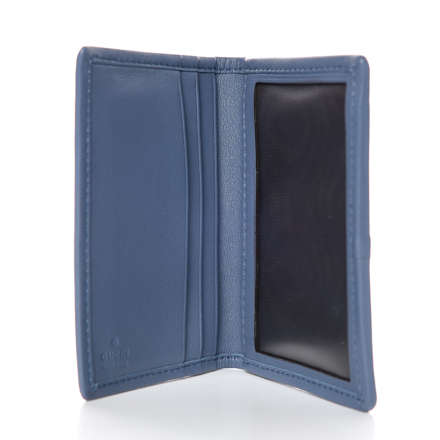 Gucci GG Supreme Monogram Stars ID Card Wallet Light Blue 5 of 8