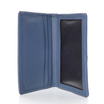 Gucci GG Supreme Monogram Stars ID Card Wallet Light Blue 5 of 8