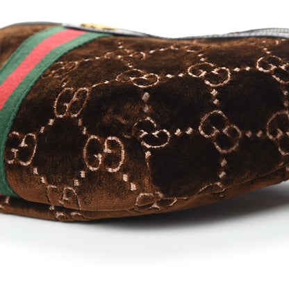 Gucci GG Monogram Velvet Belt Bag Brown 10 of 10