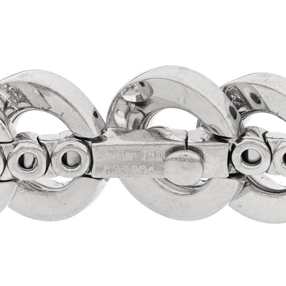 Cartier 18K White Gold Diamond Circular Link Bracelet 3 of 3