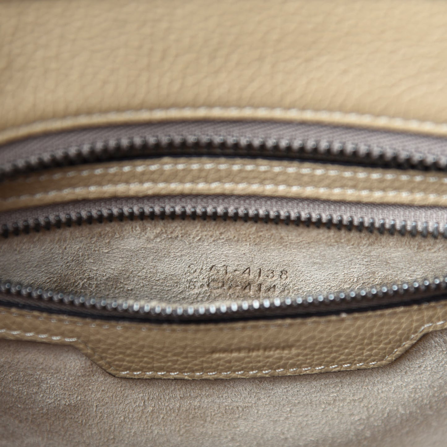 Drummed Calfskin Micro Luggage Dune