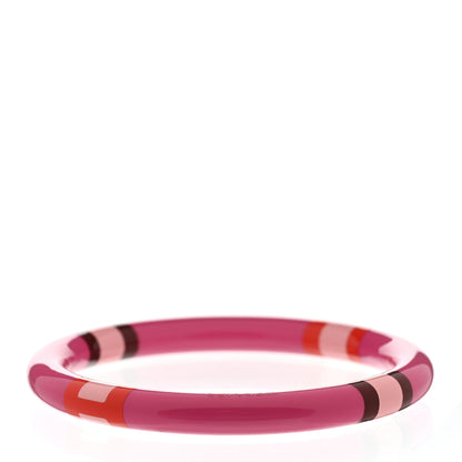 Hermes Lacquered Wood H Equipe PM Bangle Bracelet T2 Amazon Pop Rouge 3 of 6