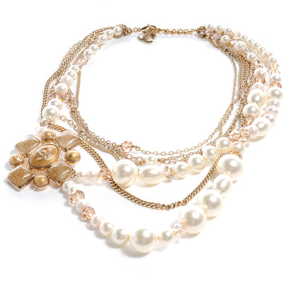 Chanel Glass Pearl Gripoix Necklace 3 of 6