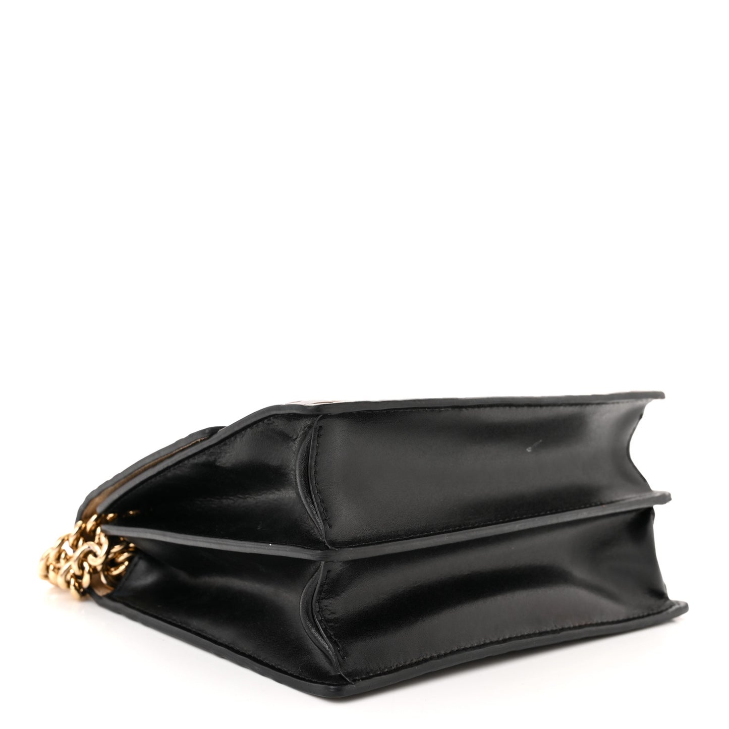 Vitello Liberty Bi-Color FF 1974 Embossed Small Kan U Shoulder Bag Maya Black