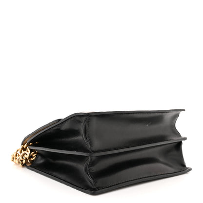 Fendi Vitello Liberty Bi-Color FF 1974 Embossed Small Kan U Shoulder Bag Maya Black 5 of 21