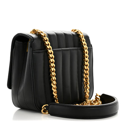 Saint Laurent Lambskin Matelasse Monogram Small Vicky Chain Bag Black 3 of 15
