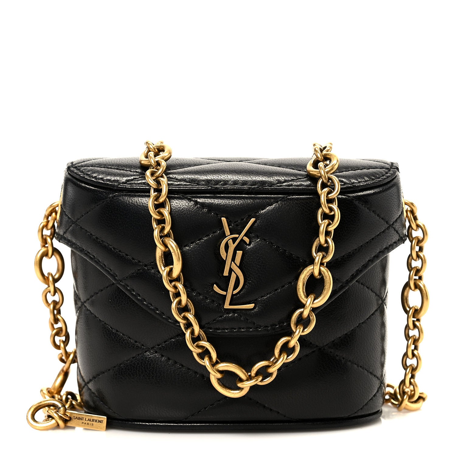 Saint Laurent Lambskin Matelasse Monogram June Chain Belt Bag 1 of 9