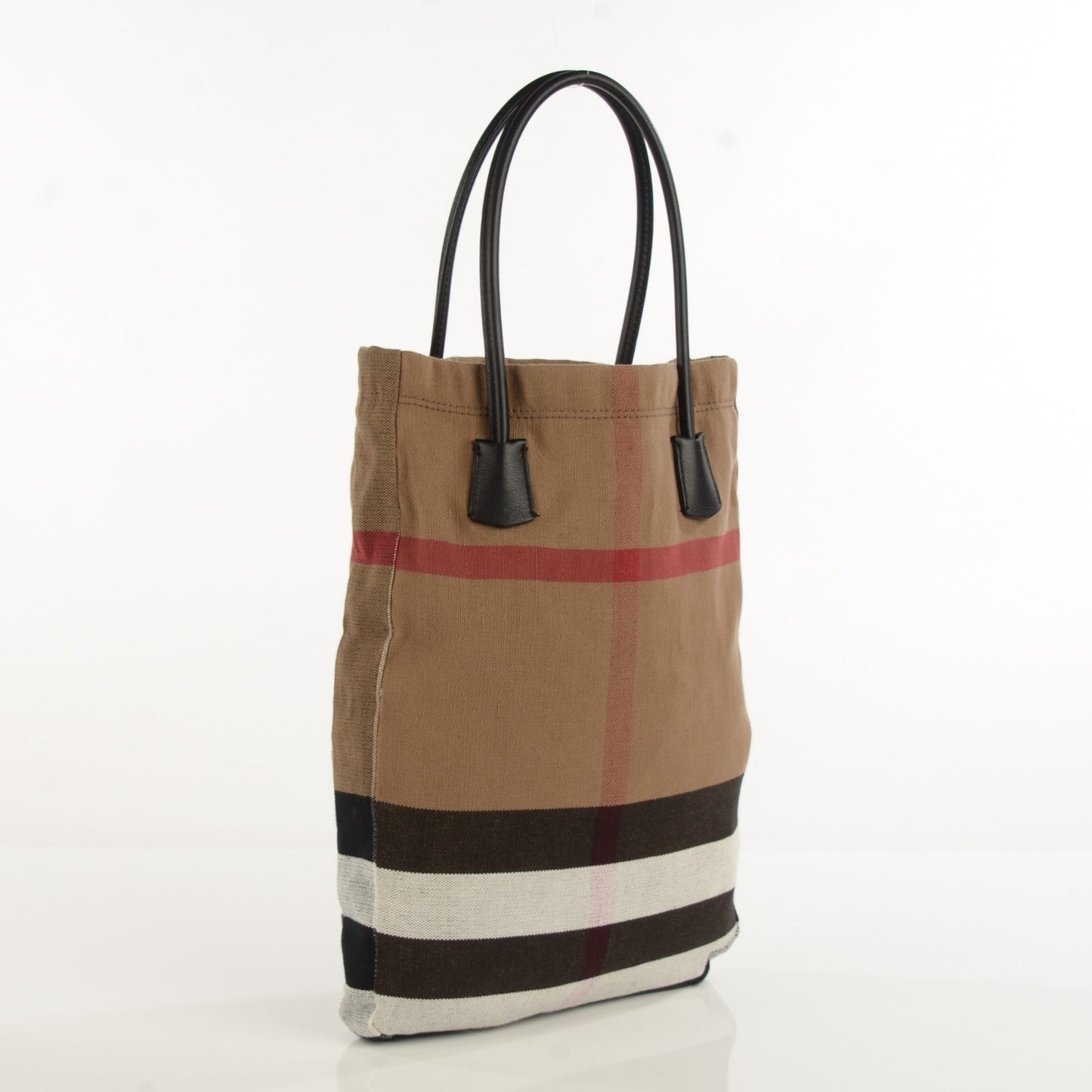 Canvas Mega Check Medium Lauriston Tote Black