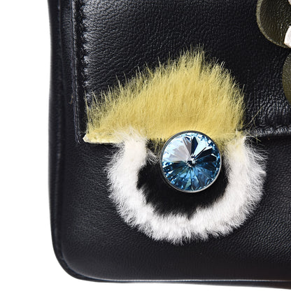 Fendi Shiny Nappa Rabbit Fur Crystal Flowerland Micro Buggie Baguette Black Mojito Multicolor 10 of 11