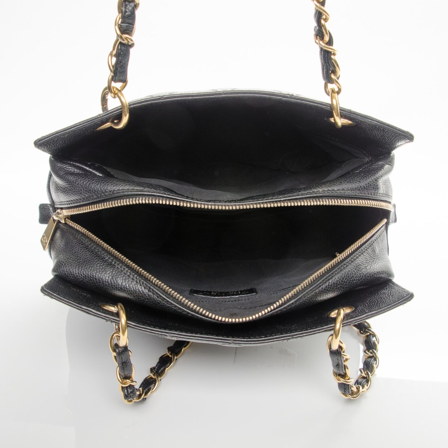 Caviar Quilted Petit Timeless Tote PTT Black