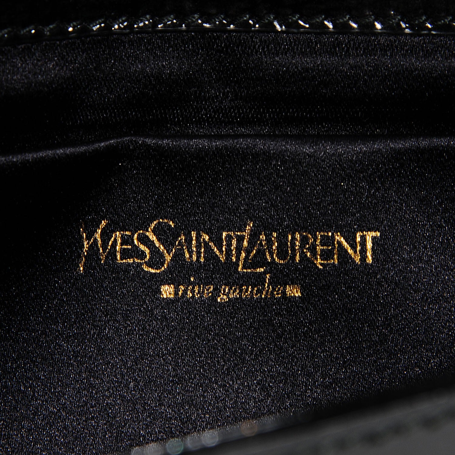 Saint Laurent Textured Patent Monogram Large Belle De Jour Clutch Black 5 of 7