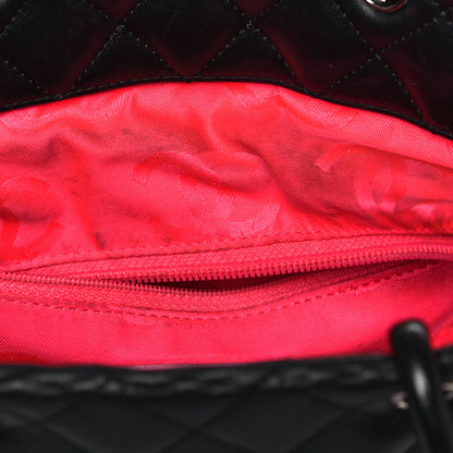 Chanel Calfskin Quilted Medium Cambon Tote Black White 13 of 17