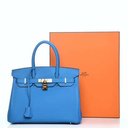 Hermes Togo Birkin 30 Bleu Zanzibar 27 of 27